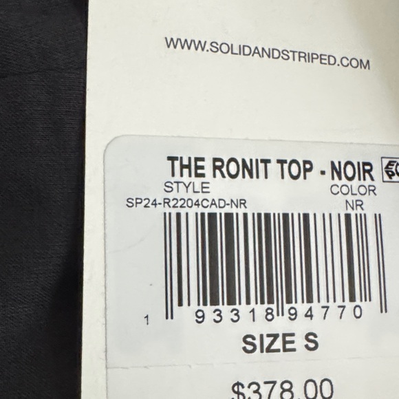 Black Solid & Striped's The Ronit Top -Noir - Picture 4 of 4